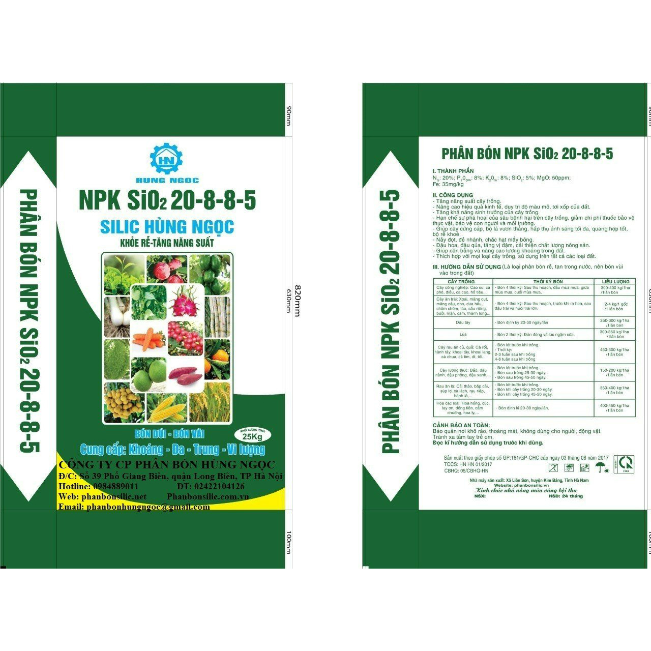 20-8-8-5 NPK Silic fertilizer